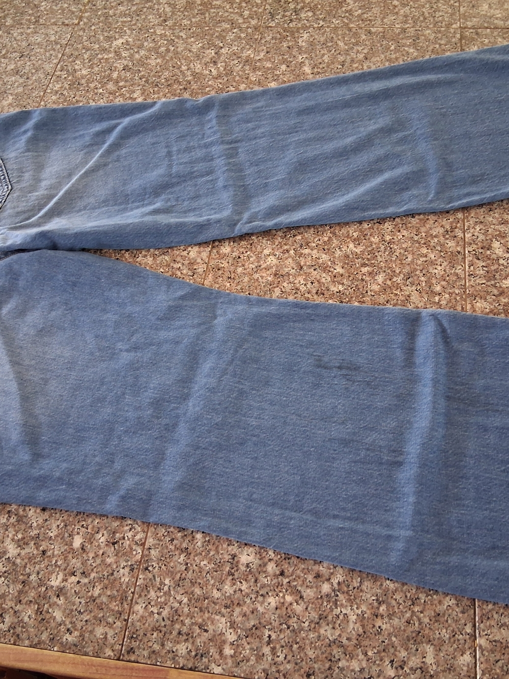 Celebrity Pink Light Blue Distressed Wide Leg Jeans - Picture 7 of 13